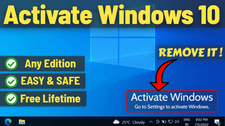 How To Activate WIndows 10 for FREE Without Product Key