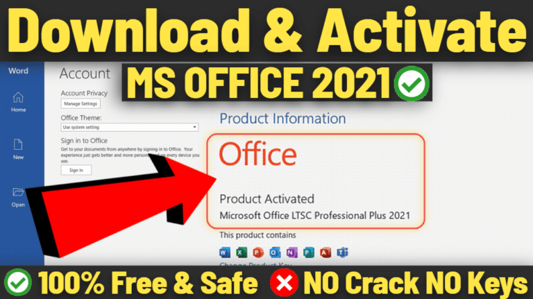 Download and Activate MS Office 2021 Free Without Product Key